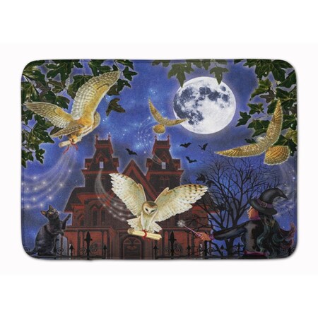 Carolines Treasures 19 x 27 in. Halloween Owl Express Machine Washable Memory Foam Mat PRS4051RUG